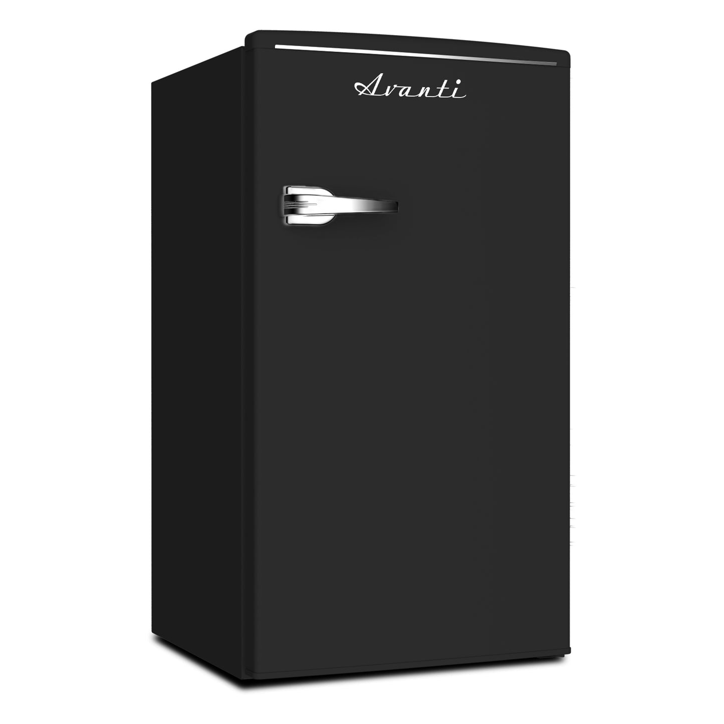 Avanti Retro Series Compact Refrigerator, Mini-Fridge, 3.1 cu. ft., in Black (RMRS31X1B-IS)