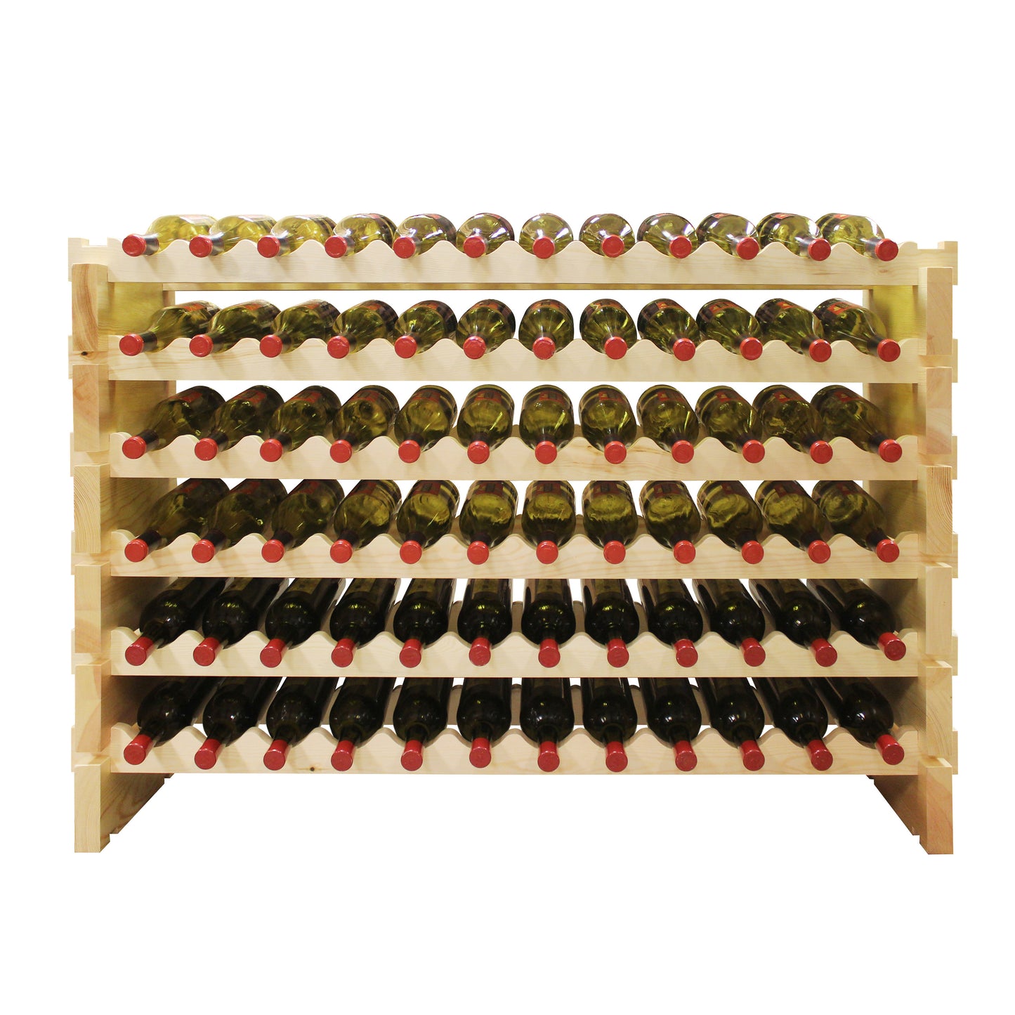 Vinotemp Modular Wine Rack, 6 x 12, 72 Bottle Capacity, in Natural (EP-4472-72-C)