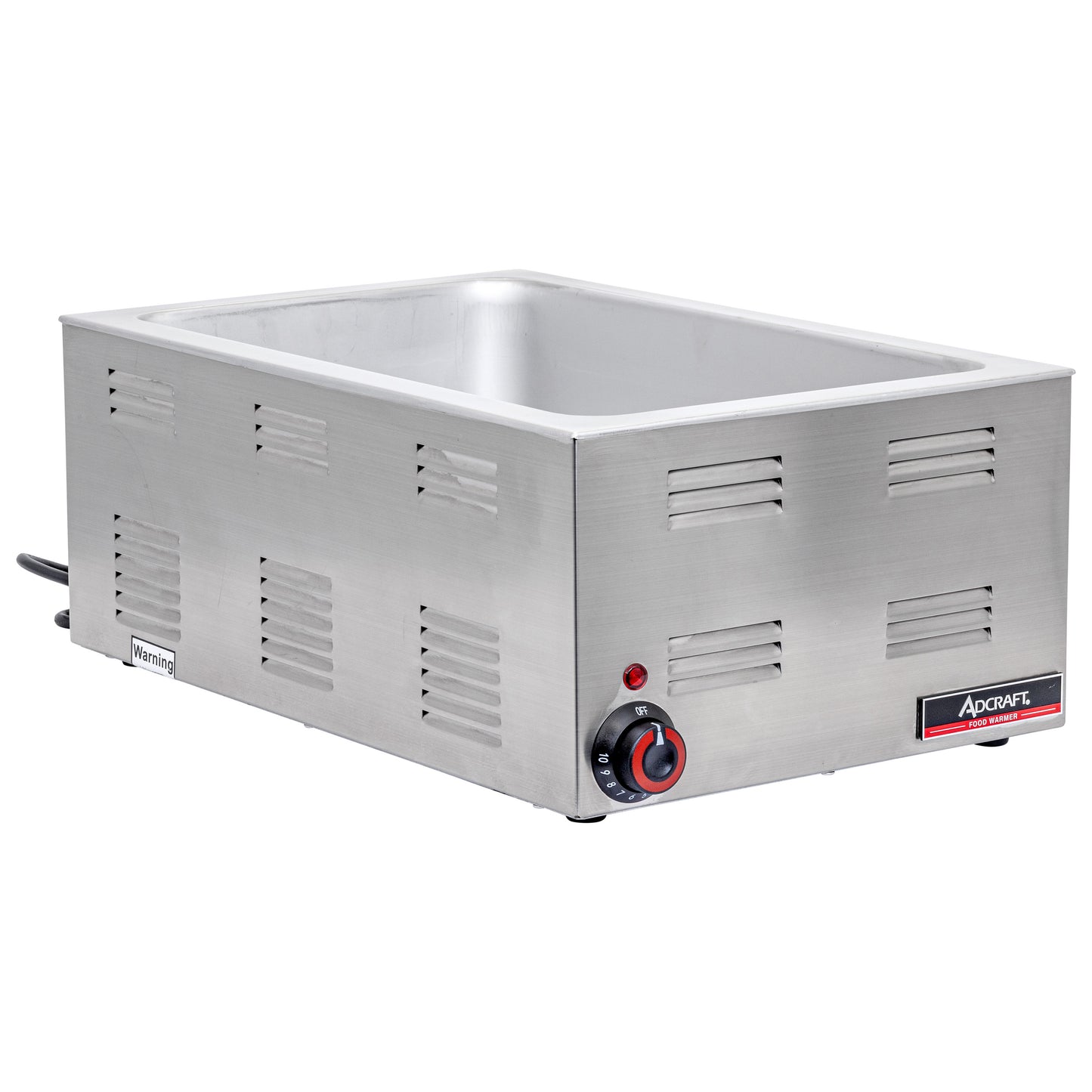 Adcraft Full Size Food Warmer, 1200W, in Stainless Steel (FW-1200W)