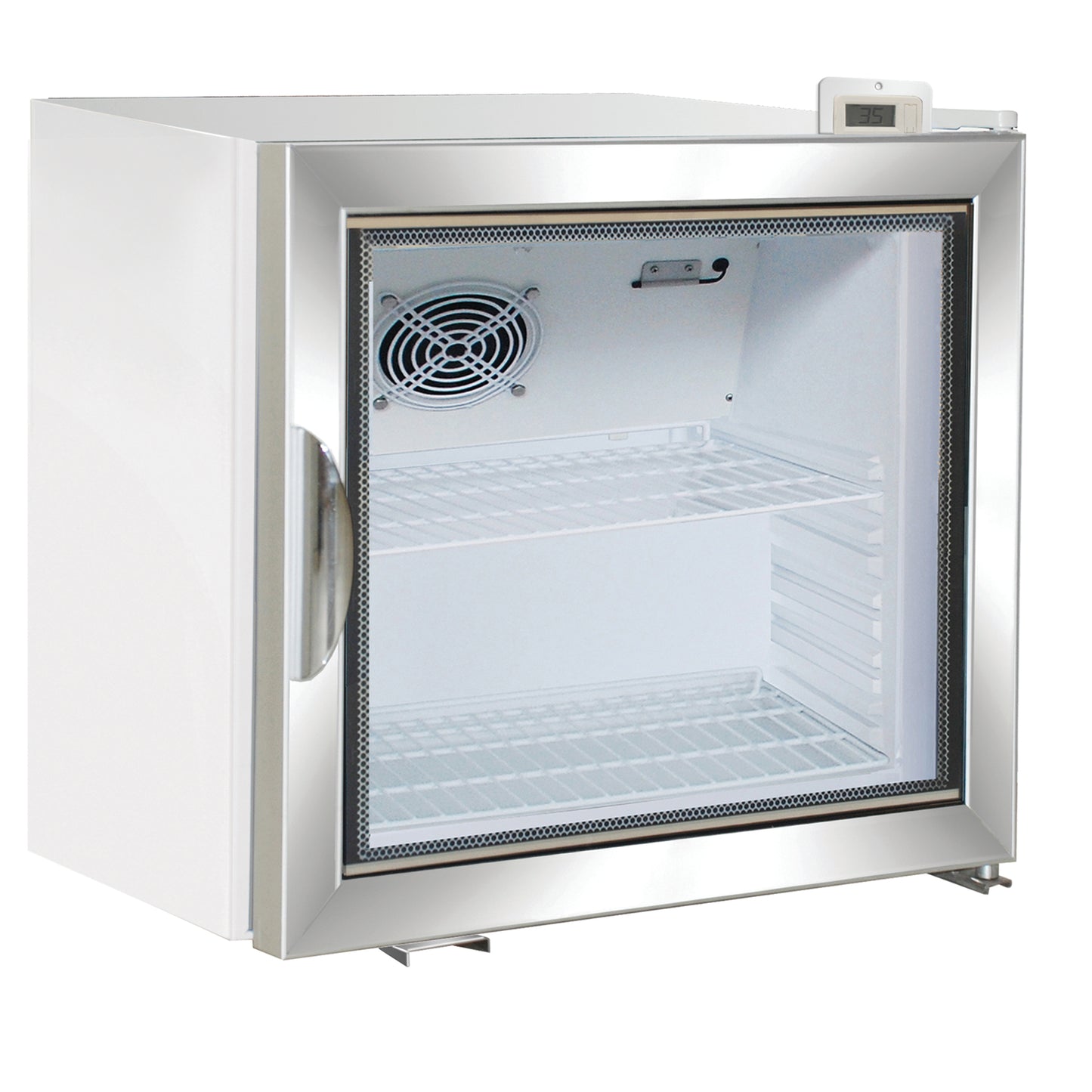 Maxx Cold X-Series Countertop Merchandiser Refrigerator, 22.4"W, 2.1 cu. ft. Storage Capacity, in White (MXM1-2RHC)