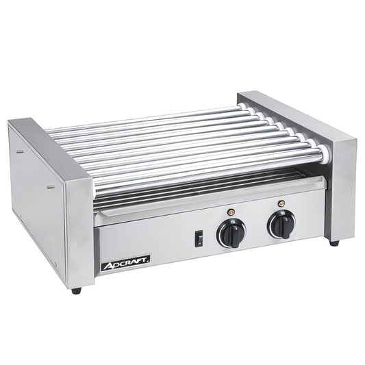 Adcraft Roller Grill, 9 Rollers, in Silver (RG-09)