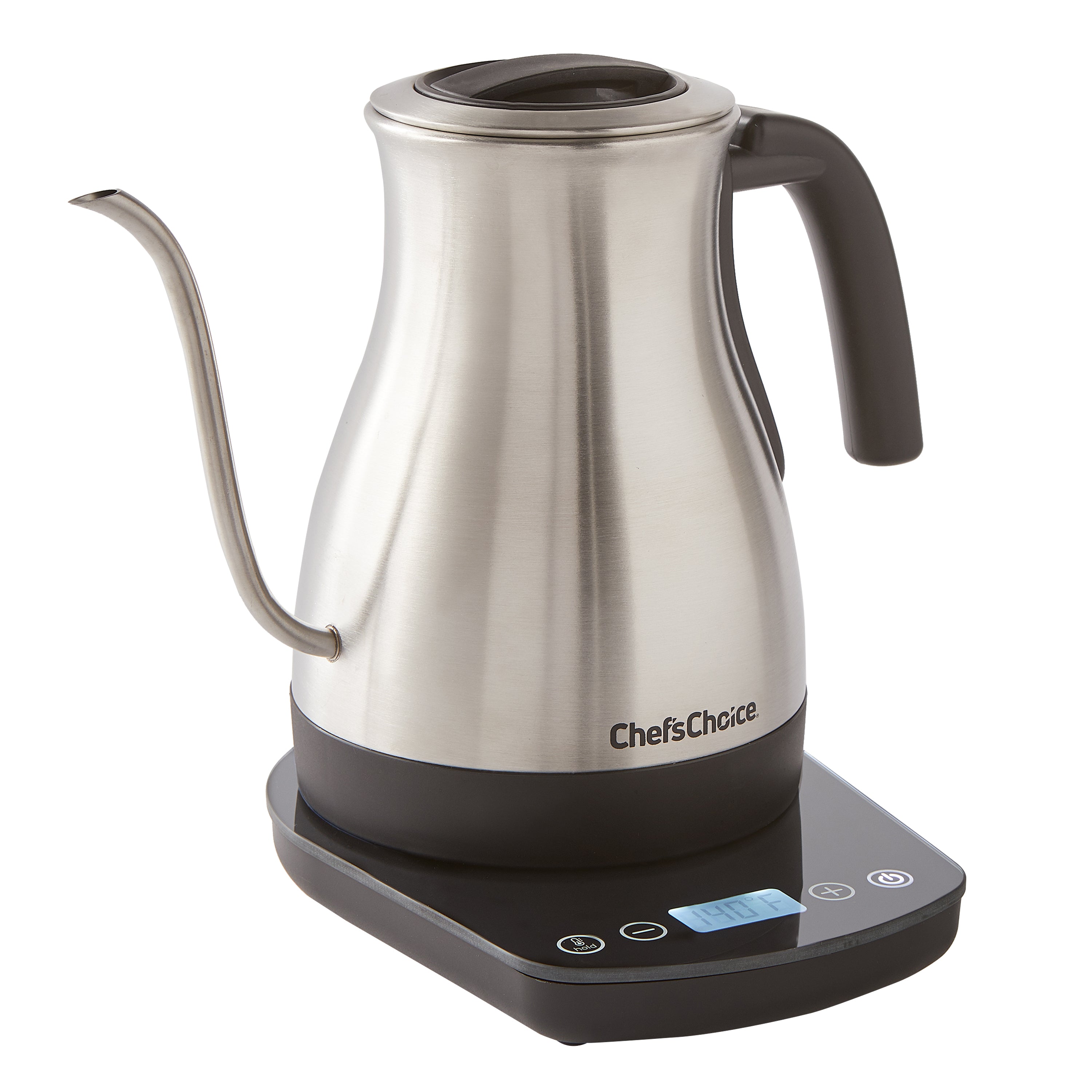 Chef'sChoice Electric Gooseneck Pour Over Kettle with Digital Touchscreen Control, 1 Liter Capacity, in Brushed Stainless Steel (KTCC1LSS13)