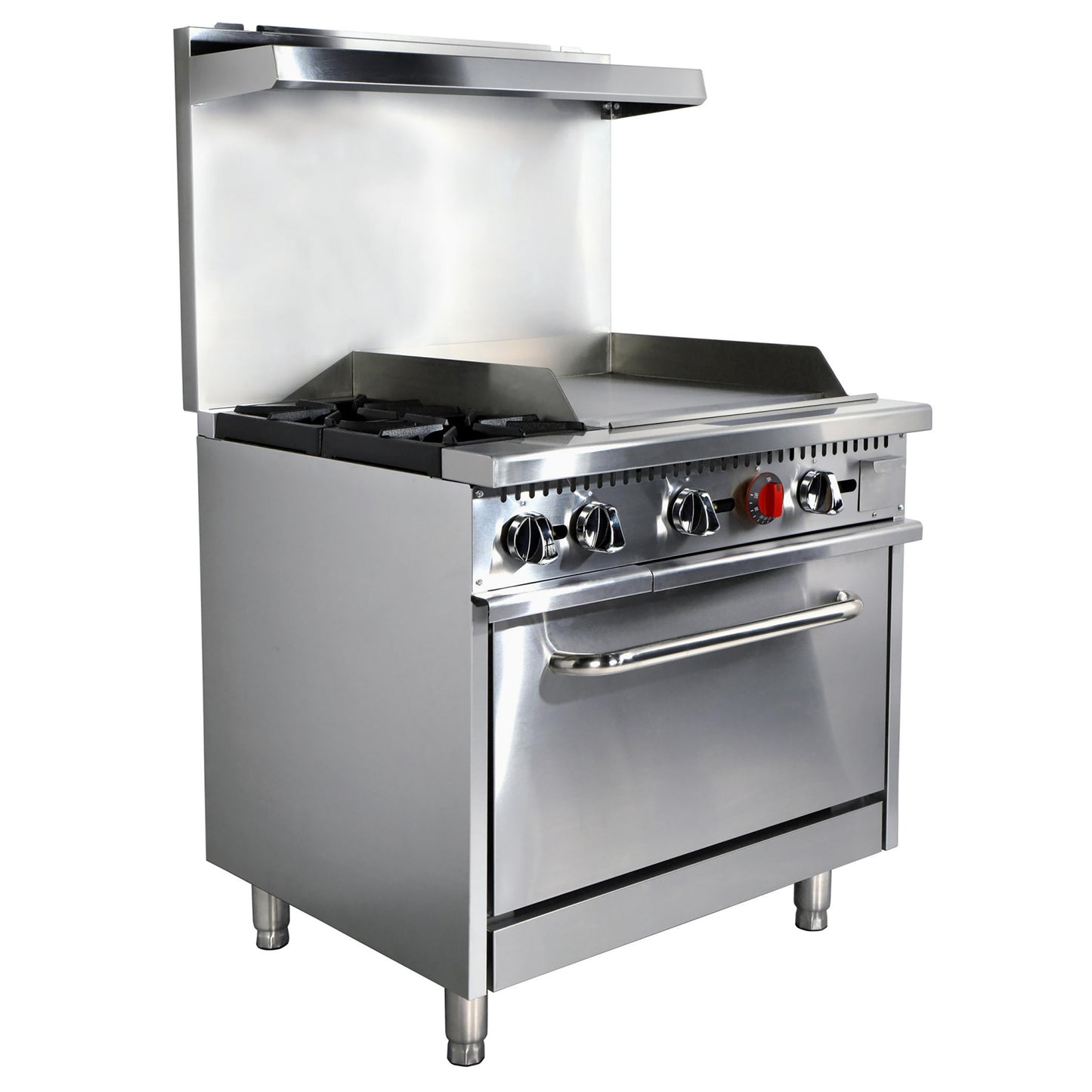 Black Diamond Gas Range/Griddle Combo - 36" Wide