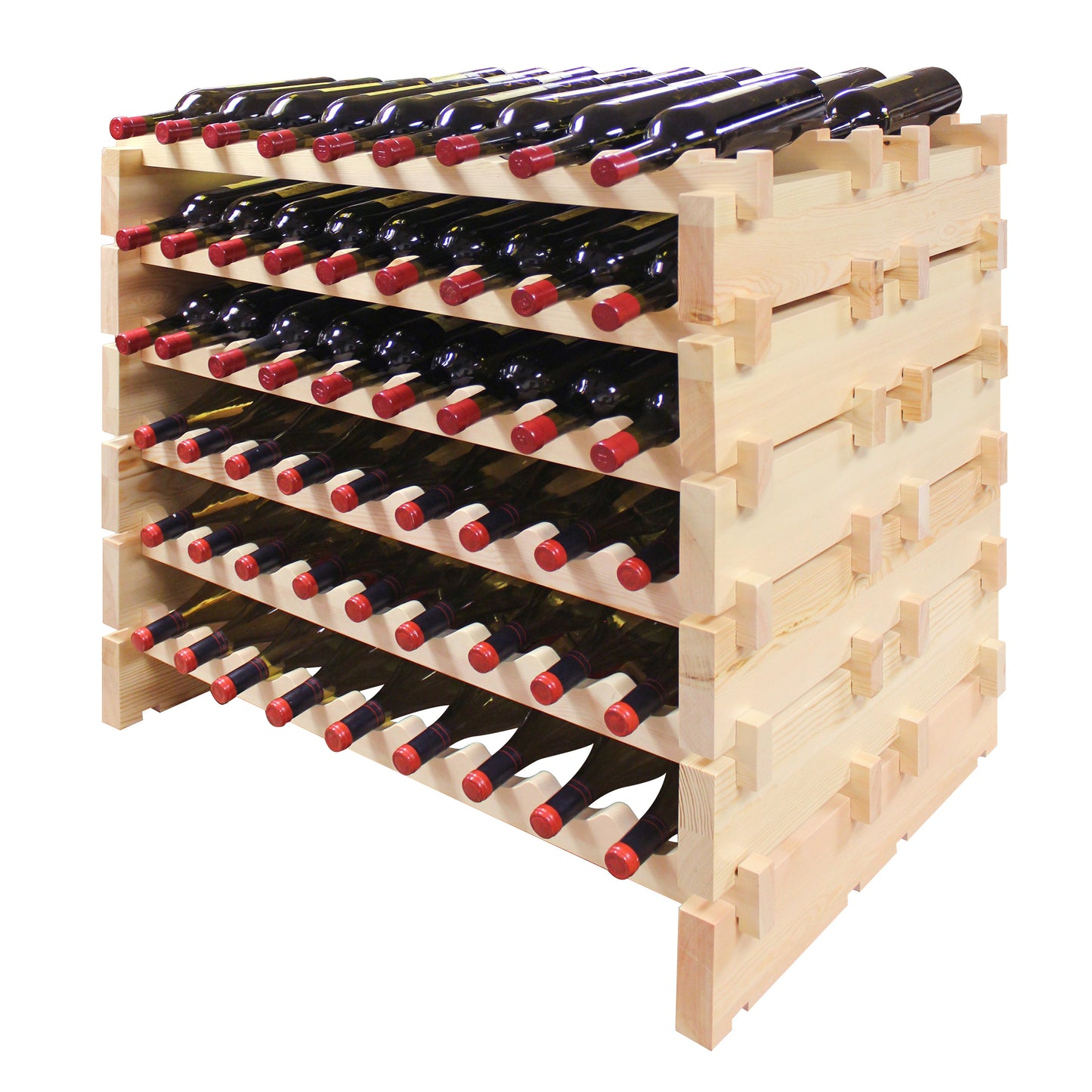 Vinotemp Double Modular Wine Rack, 108 Bottle Capacity, in Natural (EP-4472-108-C)