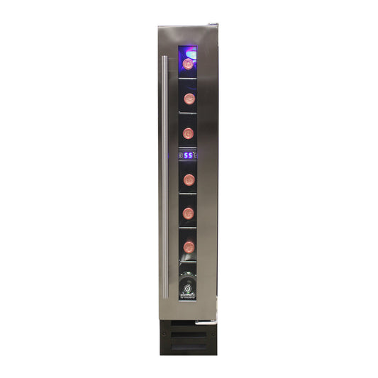 Vinotemp Private Reserve Series Compact Single-Zone Wine Cooler with Touch Screen Controls, 7 Bottle Capacity, in Stainless Steel (EL-7TSST)