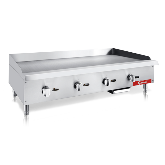 General Foodservice Countertop Gas Griddle, 4 Burners, 120,000 BTU's, 48", in Stainless Steel (GCMG-48LP)