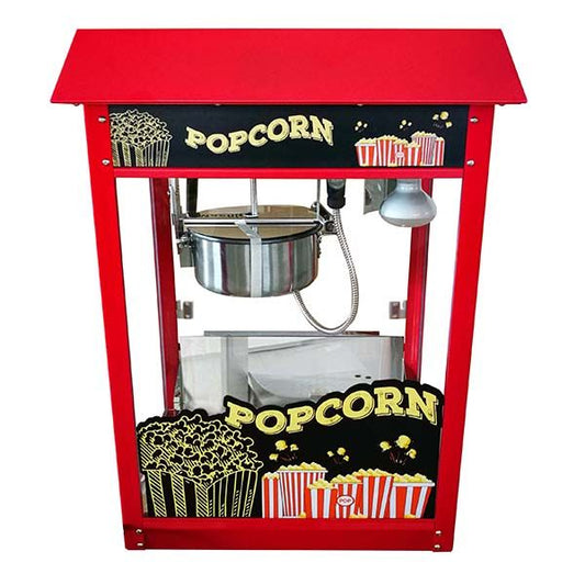 Adcraft Popcorn Machine, 30", 8 oz Capacity, in Red (PCM-8L)