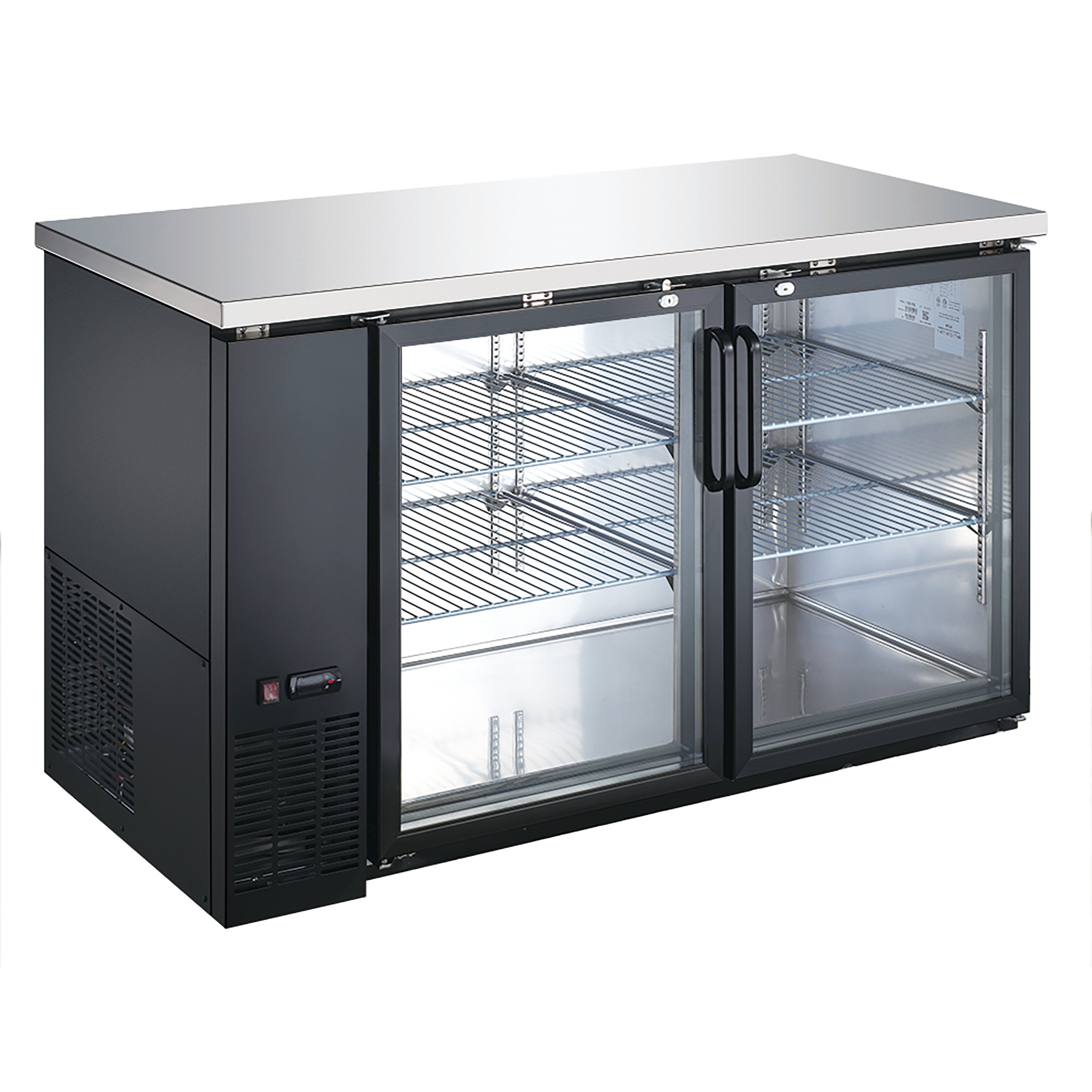 U-Star Back Bar Cooler 24" Depth - Glass Door, 60" Wide