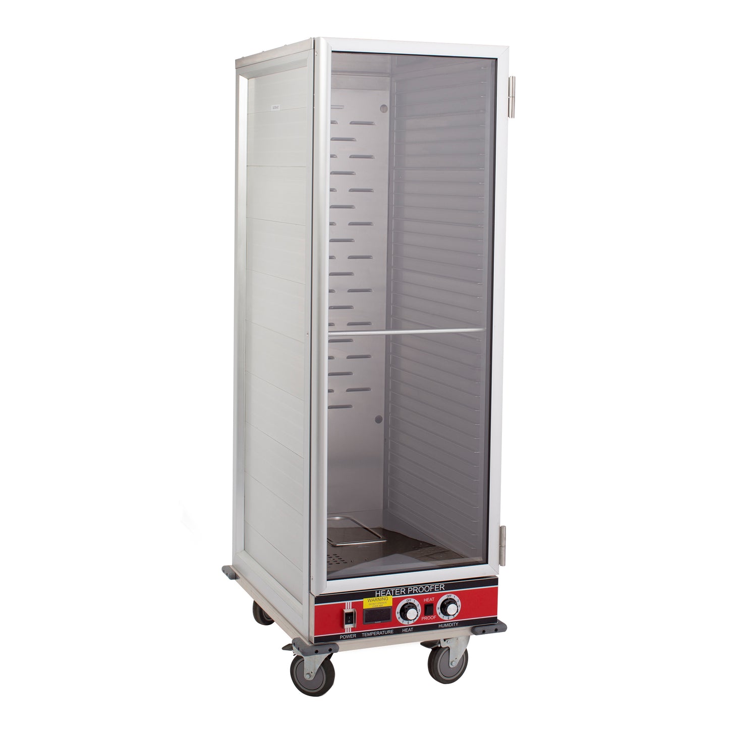 BevLes Full Size Non-Insulated HPC Proofing & Holding Cabinet, 1 Clear Door, Adjustable Slides, in Silver (HPC-6836)