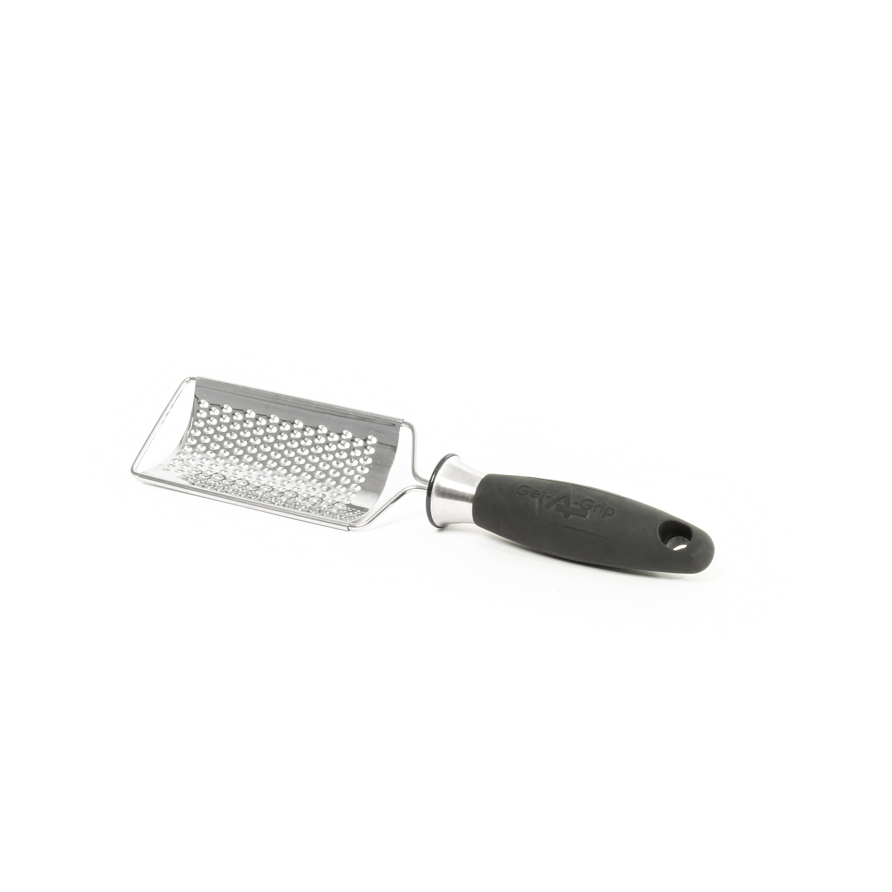 Adcraft Get-A-Grip Cheese Grater with Santoprene Handle, 10", in Stainless Steel/Black (GRP-10CG)