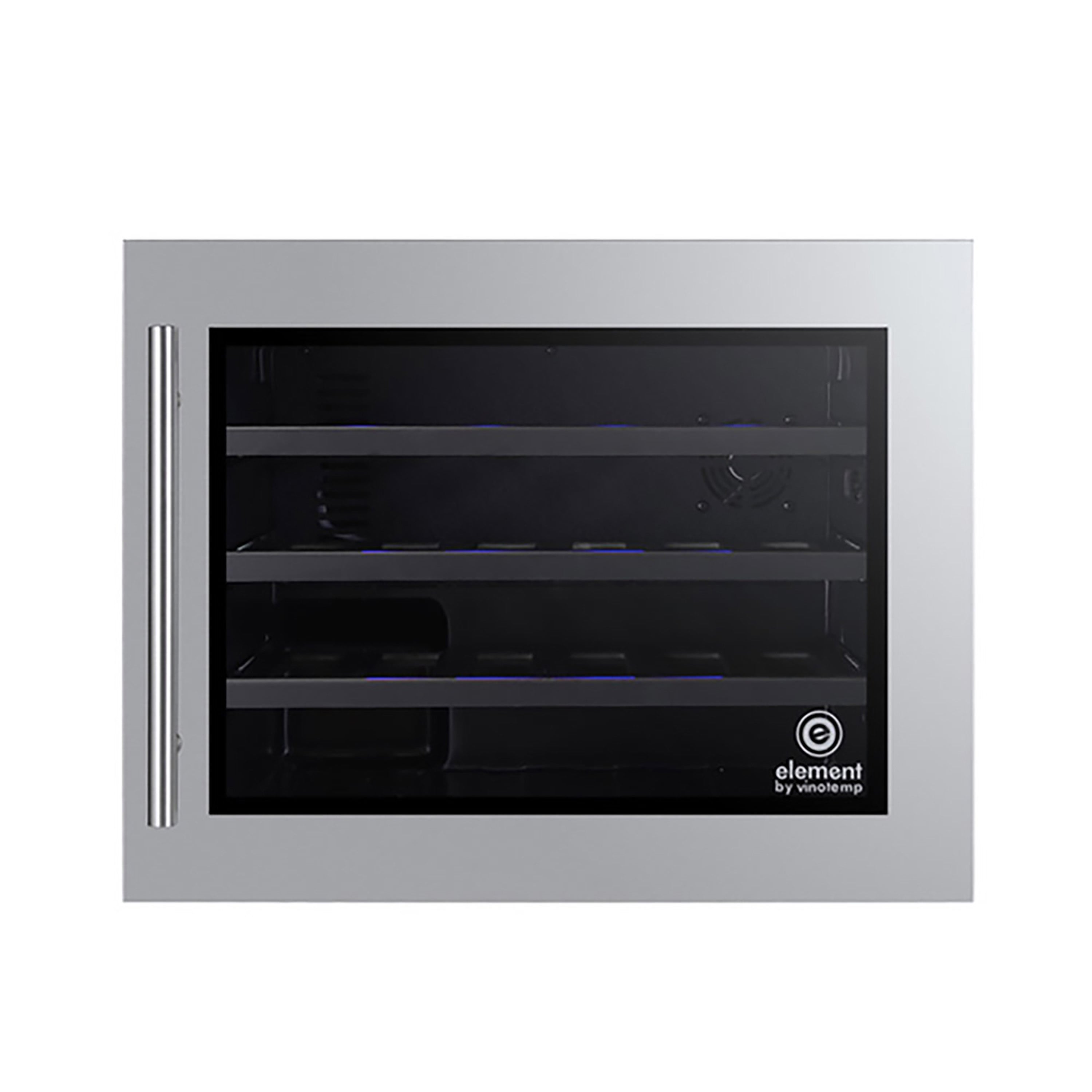 Vinotemp Wall-Mounted Single-Zone Wine Cooler, 24 Bottle Capacity, in Stainless Steel (EL-24WCUSS)