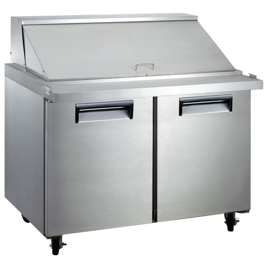 Grista Mega Top Salad Sandwich Prep Table - 2 Door, 12 Cu. Ft., 47 In