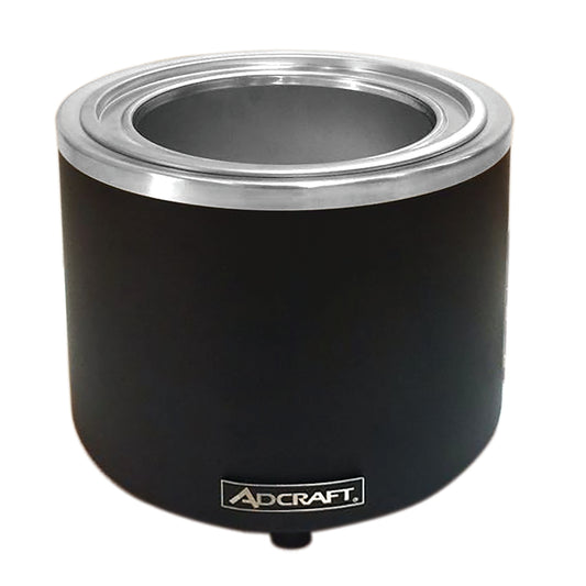 Adcraft Food Warmer/Cooker Black- Round 7/11 qt