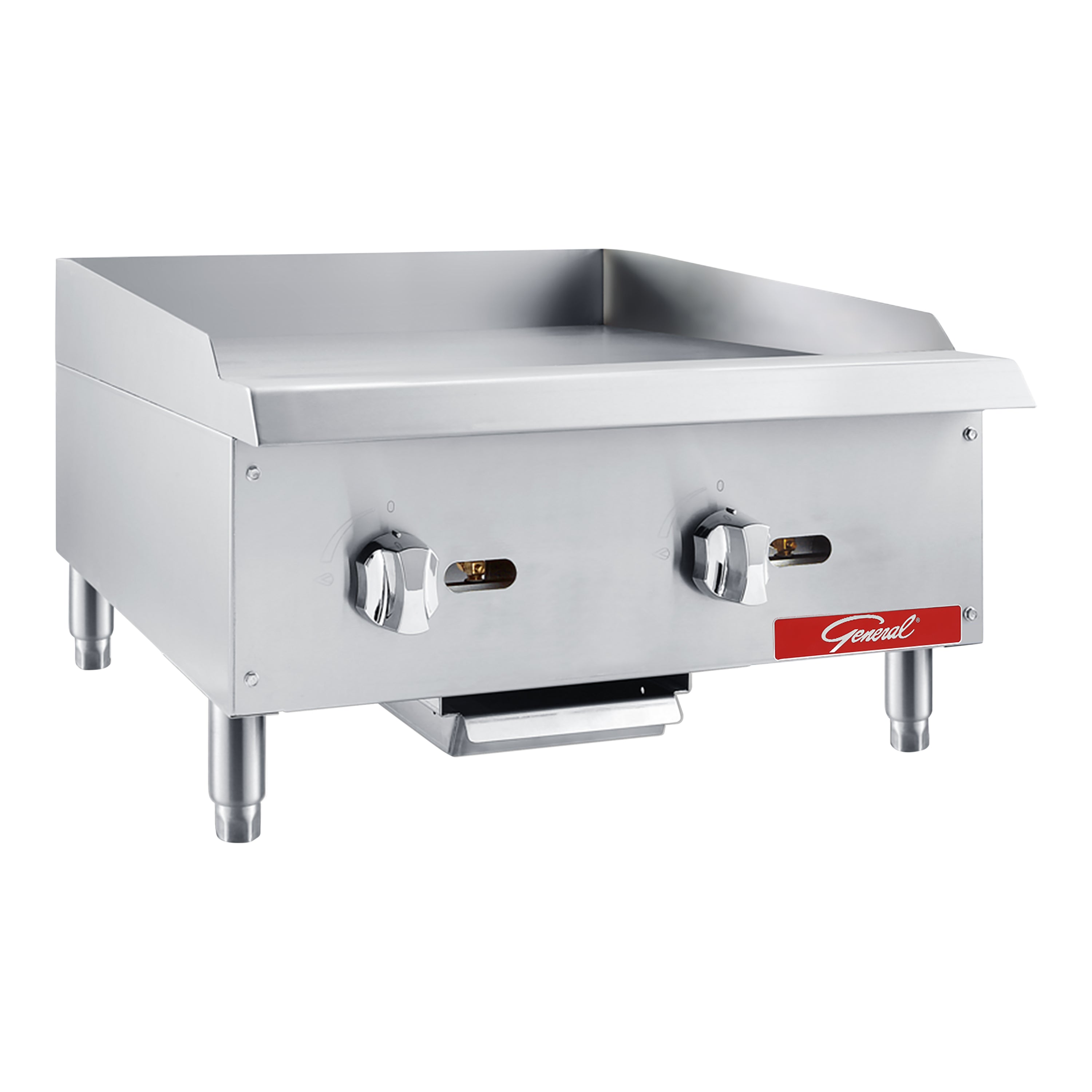 General Foodservice Countertop Gas Griddle, 60,000 BTU's, 24", in Stainless Steel (GCMG-24LP)