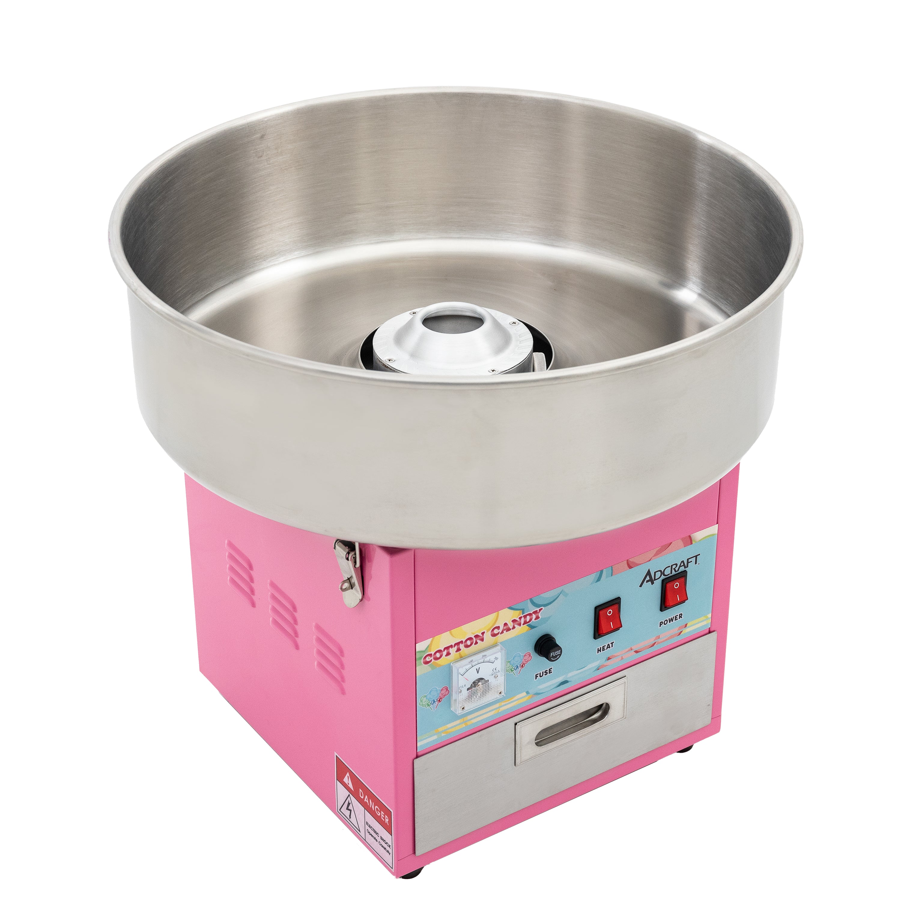 Adcraft COT-21 Cotton Candy Machine with Stainless Steel Supply Drawer