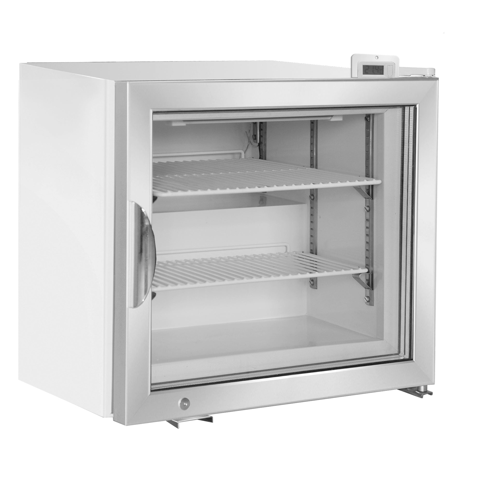 Maxx Cold X-Series Glass Door Countertop Merchandiser Freezer, 22.4"W, 2.1 cu. ft. Storage Capacity, in White (MXM1-2FHC)