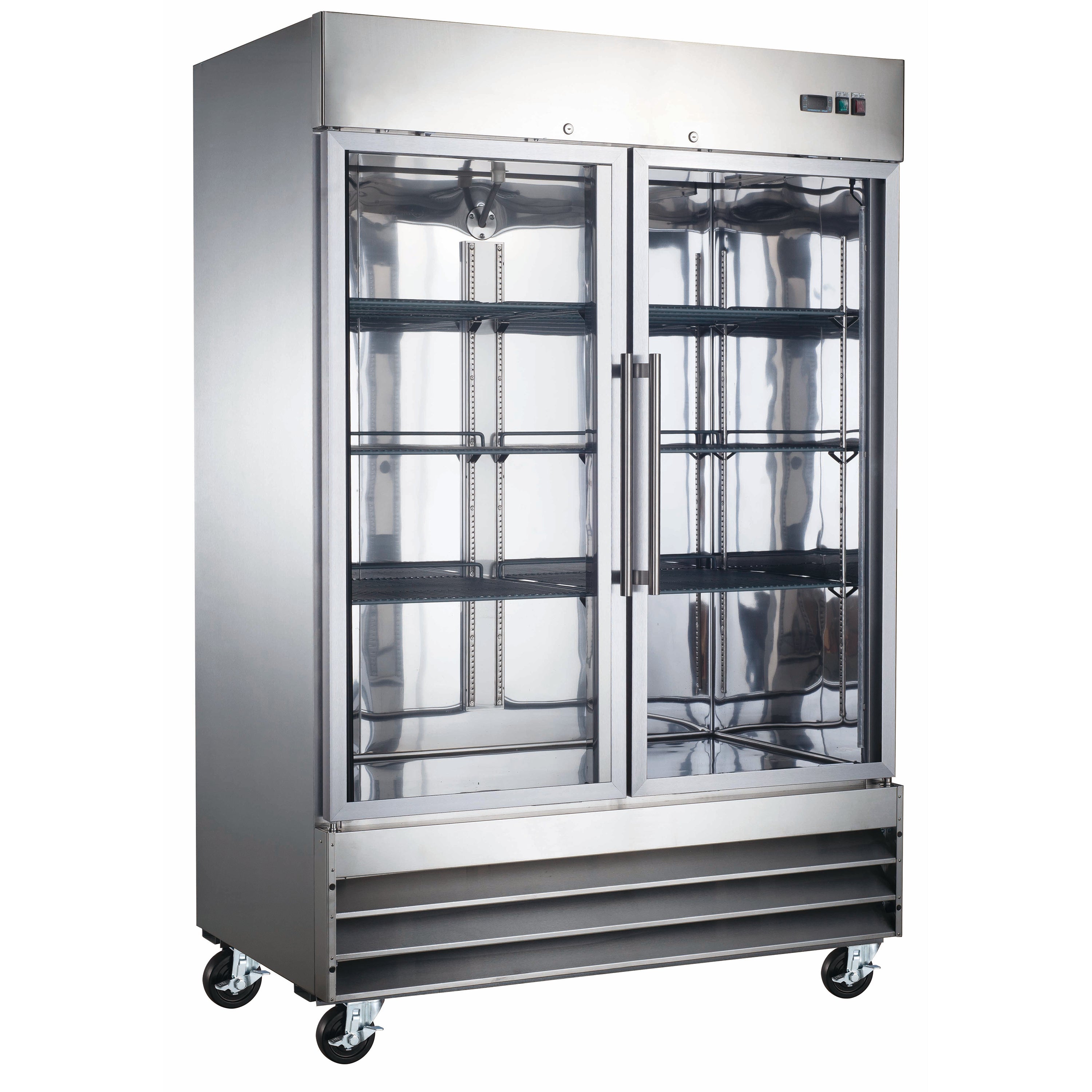 U-Star Double Glass Door Reach-in Refrigerators