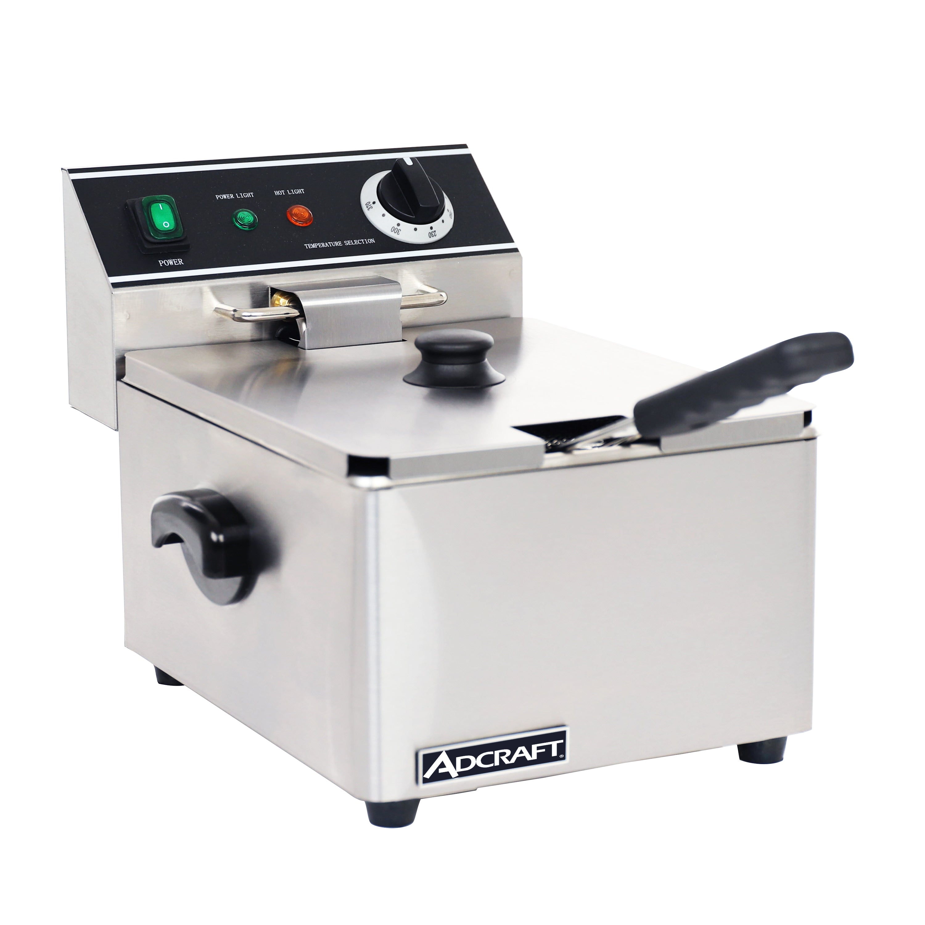 Adcraft Single Tank Deep Fryer, 6L, in Stainless Steel (DF-6L)